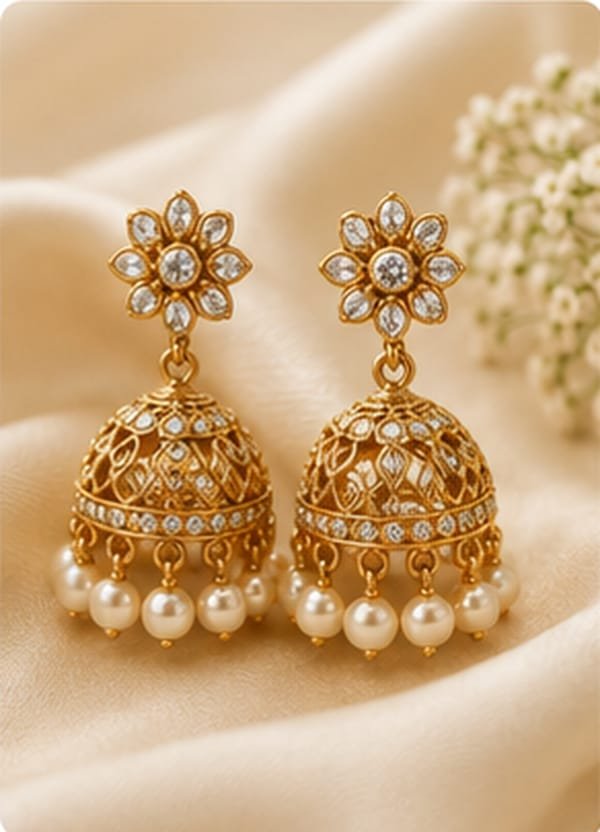 Gold earrings for women