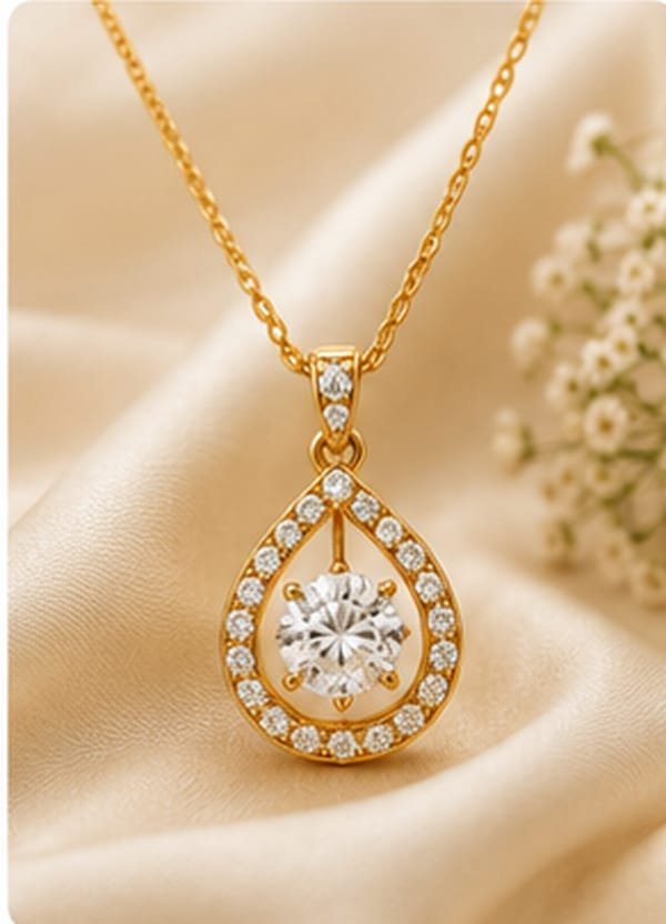 Gold pendant jewellery for women