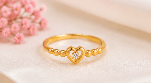 Kids Gold Heart Ring