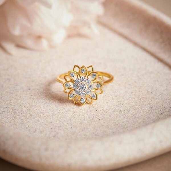 Diamond Floral Ring
