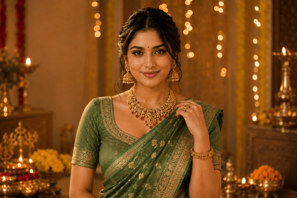 Festive gold jewellery for women