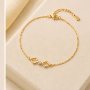 Golden Axis Minimal Bracelet