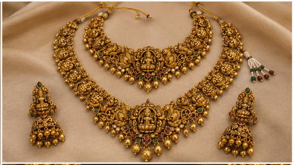 Divine Lakshmi Heritage Temple Bridal Set