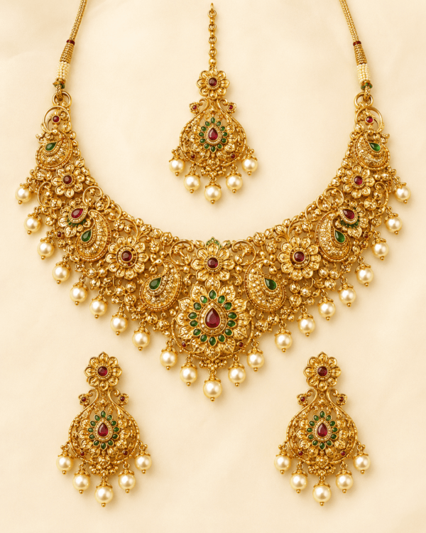 Royal Peacock Traditional Bridal Jewellery Set