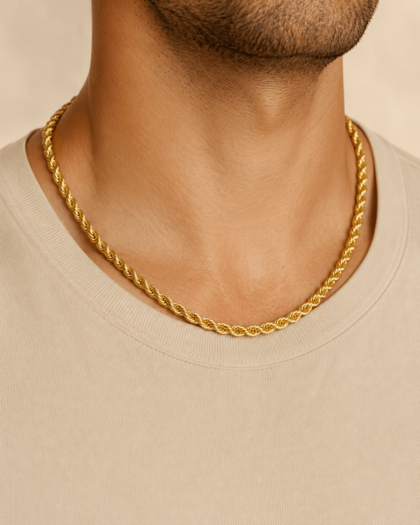 Royal Twist Men’s Rope Gold Chain