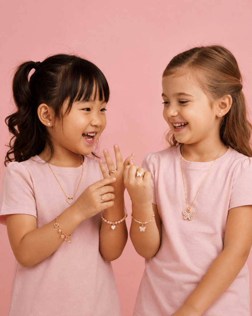 Gold jewellery collection for kids