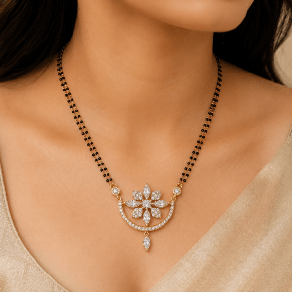 Celestial Bloom Diamond Floral Mangalsutra