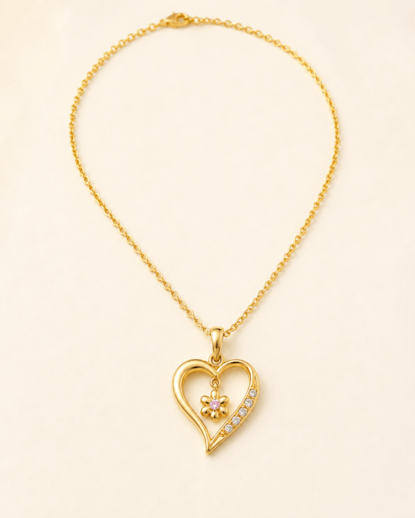 Little Bloom Gold Heart Necklace
