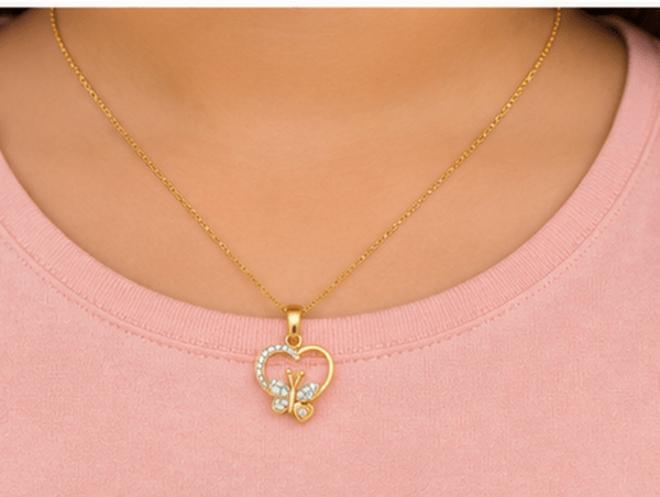 Little Spark Butterfly Diamond Pendant