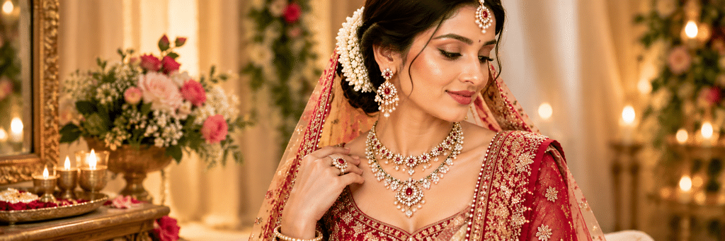Modern bridal jewellery set for Indian wedding